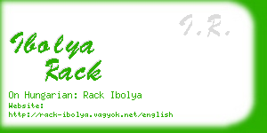 ibolya rack business card